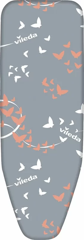 Vileda - Premium 2 en 1 - Funda de planchar, tres capas, suave, encaja en cualquier tipo de tabla de entre 110-130 cm de largo y 30-45 cm de ancho, Color Gris y Blanco