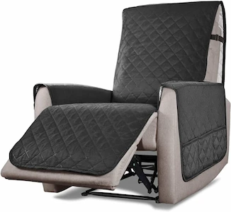 VanderHOME -Funda Sillon Relax reclinable Elastica Completo Protector para Sillón Reclinable Cubierta Protectora Sillon Funda Universal Funda Sillon 1 Plaza L Negro