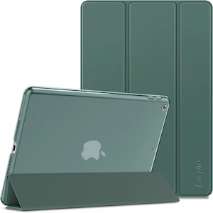 EasyAcc - Funda Compatible con iPad 9 GeneracióniPad 10.2 2021 2020 2019 iPad 8. 7. Generación, Case Ultra Slim Carcasa Smart Cover PU Protector con Función Soporte Auto Sueño Estela,Verde