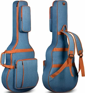 CAHAYA - Funda de Guitarra Acústica de Mezclilla Transpirable Bolsa Guitarra Acolchada 8mm para Guitarra Acústica Clásica de 39 40 41 Pulgadas Modelo CY0254